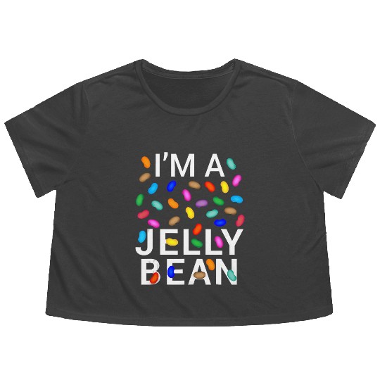 pretend im jelly bean halloween candy costume Flowy Cropped Tees