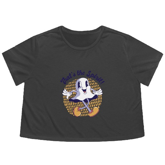 Ghost Spirit Hilarious Cute Friends Pun Flowy Cropped Tees