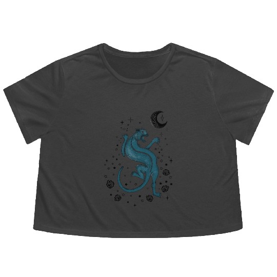 Black panther, Between the Star Flowy Cropped Tees