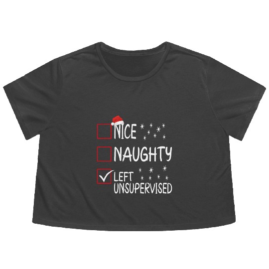 Nice naughty left unsupervised Flowy Cropped Tees