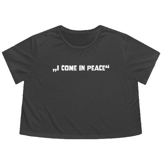 Galaxy Science Space Lover I Come In Peace Flowy Cropped Tees