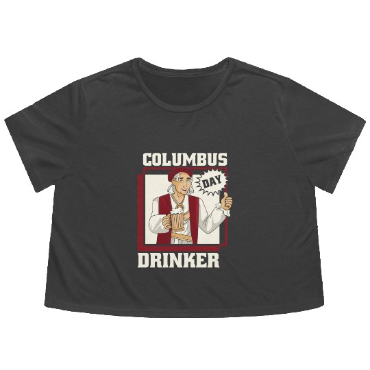 Columbus Day 1492 Flowy Cropped Tees