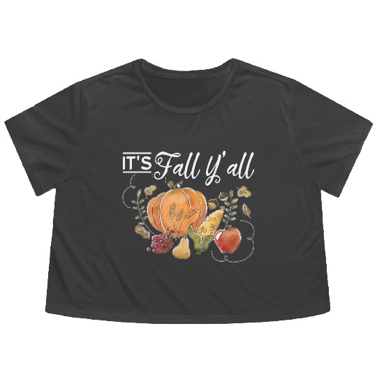 Women Fall Lover Pumpkin Autumn Flowy Cropped Tees