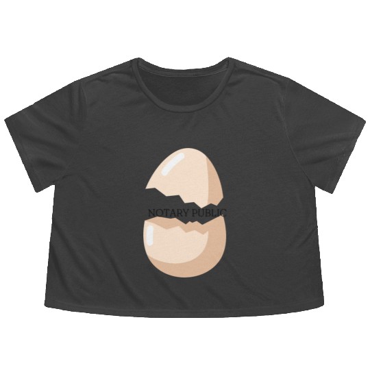 Easter Egg Notary Flowy Cropped Tees