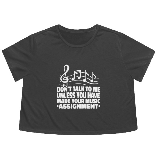 Music Teacher music nout Flowy Cropped Tees