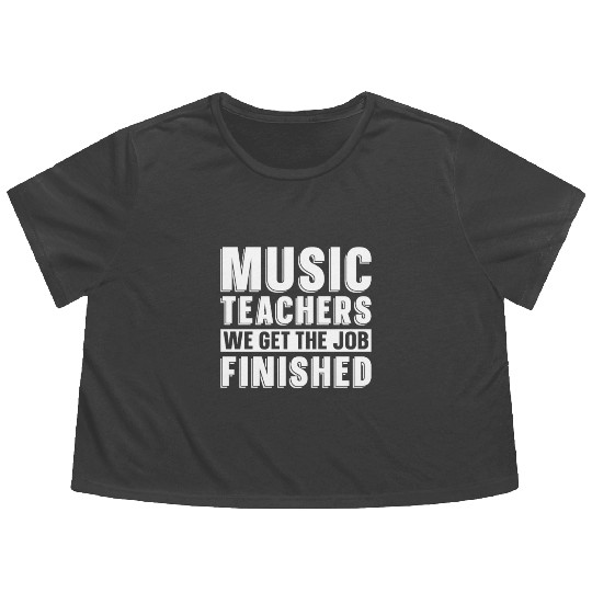 Music Teacher music nout Flowy Cropped Tees