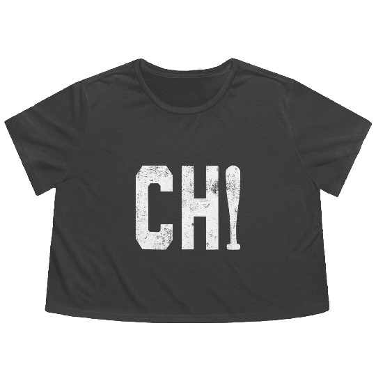 Chicago Baseball Flowy Cropped Tees