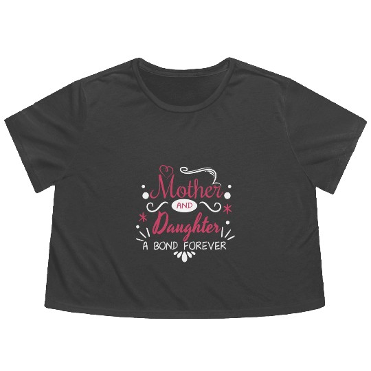 Mother And Daughter A Covenant For Life Flowy Cropped Tees