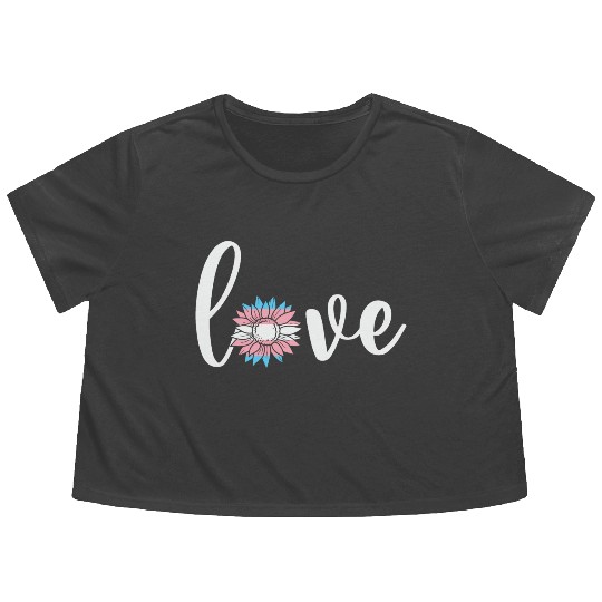 LBGT Flag Gay Pride Human Vintage Rainbow Flowy Cropped Tees