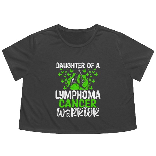 Lymphoma Cancer Awareness Month Daughter Flowy Cropped Tees