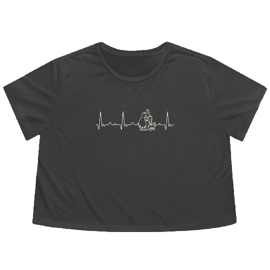Halloween Witch Cooking. Heart. Love. EKG. Pulse. Flowy Cropped Tees