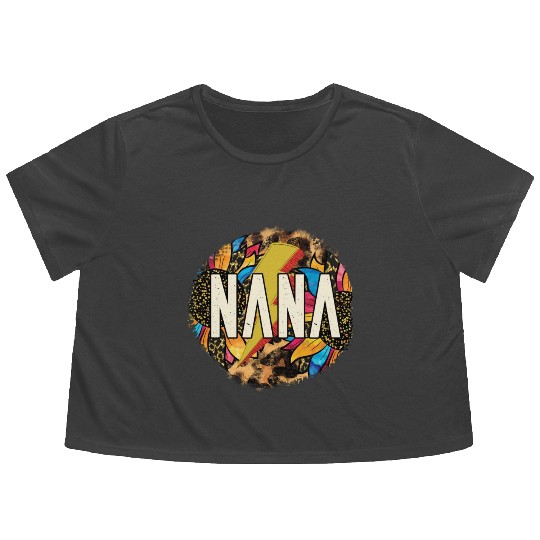 Western Nana Flowy Cropped Tees, Nana Sublimation Design, Nan