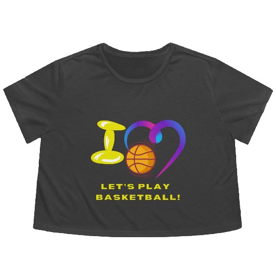 LET'S PLAY BASKETBALL, CLASSIC Flowy Cropped Tees