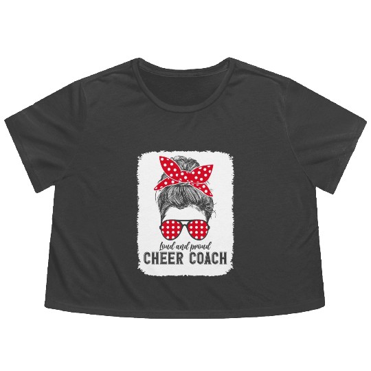 Witty Cheer Coach Lifestyle Ironic Sarcastic Quote Flowy Cropped Tees