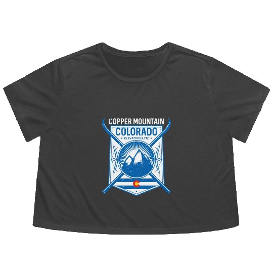 Copper Mountain Colorado Ski Mountains Flowy Cropped Tees