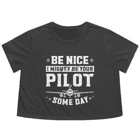 Airplane Pilots Flowy Cropped Tees