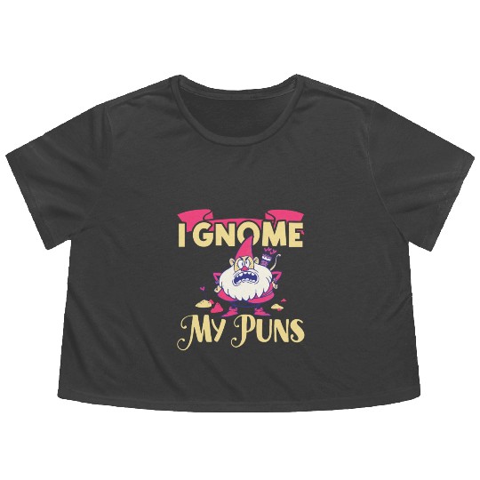 Garden Gnomes Gnome Lover Funny Gnome Gardening Flowy Cropped Tees