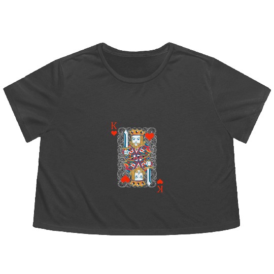 King of Hearts, Poker Flowy Cropped Tees