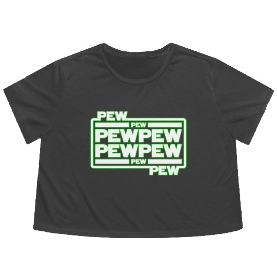 Pew Pew Pew Flowy Cropped Tees