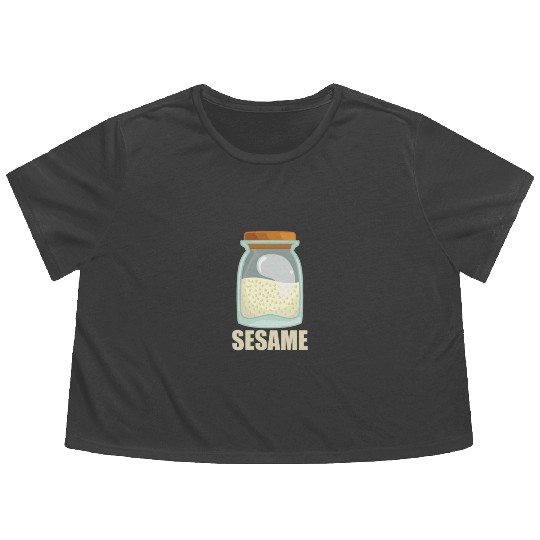 Sesame Spice Flavor Food Cooking Flowy Cropped Tees