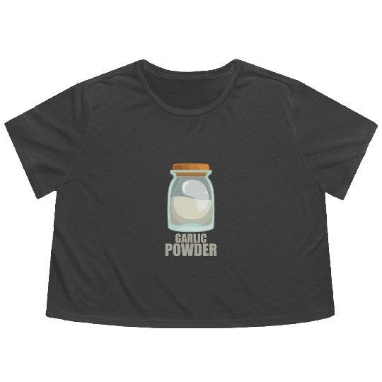 Garlic Powder Spice Flavor Food Cooking Flowy Cropped Tees