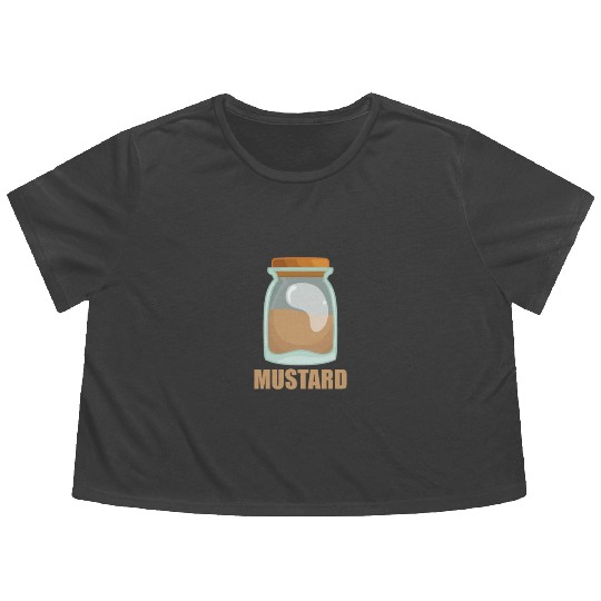 Mustard Spice Flavor Food Cooking Flowy Cropped Tees