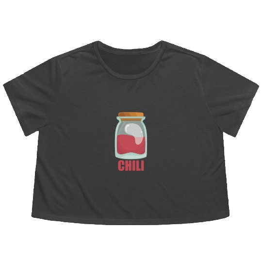 Chili Spice Food Taste Food Cooking Flowy Cropped Tees