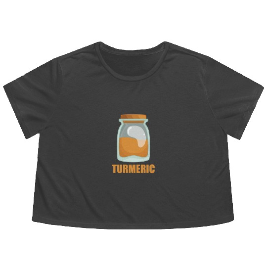 Turmeric Spice Flavor Food Cooking Flowy Cropped Tees