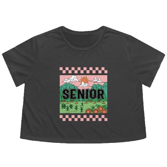 Graduation Flowy Cropped Tees, Senior Class Of 2023 Gift End
