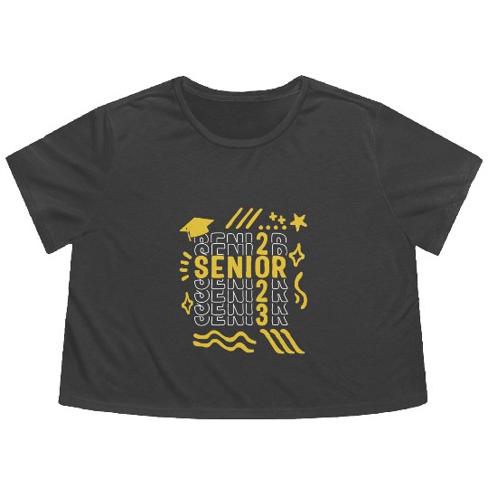 Graduation Flowy Cropped Tees, Senior Class Of 2023 Gift End