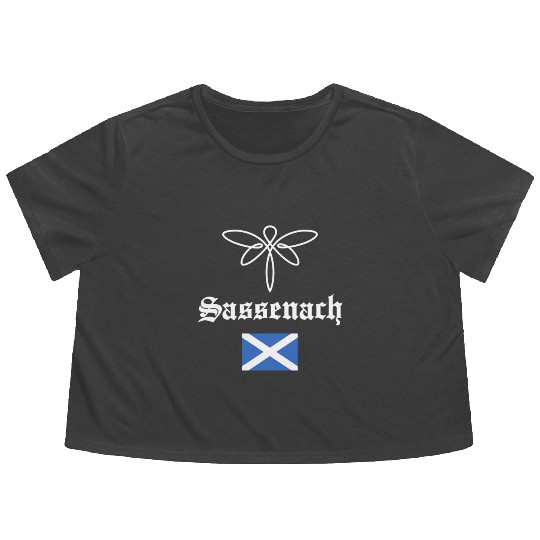 Sassenach Outlander Celtic Gaelic Dragonfly Flowy Cropped Tees