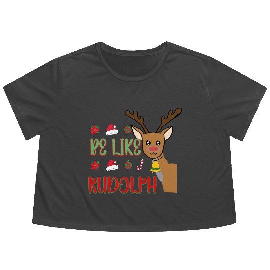 Be Like Rudolph Flowy Cropped Tees