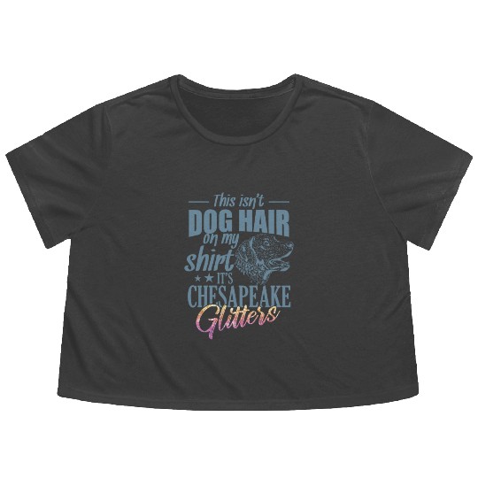 This isn't Dog Hair It's Chesapeake Glitters Flowy Cropped Tees