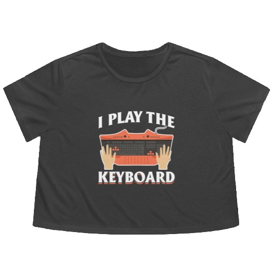 Keyboard Gamer Humorous Computer Science Flowy Cropped Tees