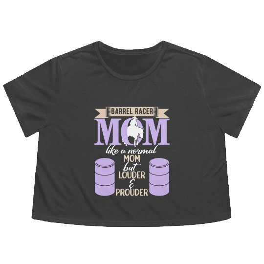 Barrel Racing Mom Flowy Cropped Tees