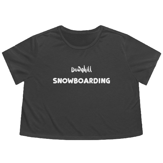 Downhill snowboarding Flowy Cropped Tees