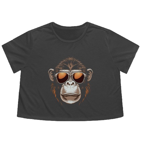 Monkey Face Flowy Cropped Tees