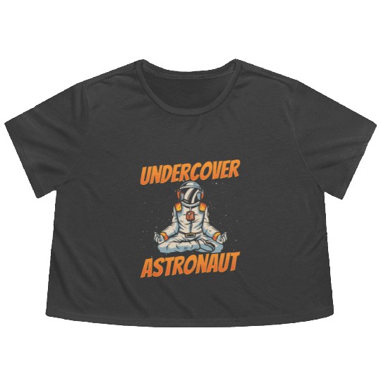 Undercover Astronaut Rocket Astronomy Space Flowy Cropped Tees