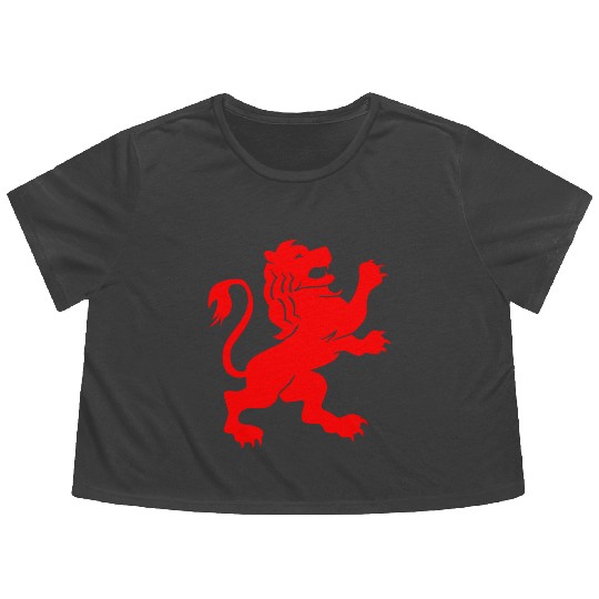 LION RED Flowy Cropped Tees