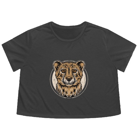 Pard Flowy Cropped Tees Kinder Leopard Jaguar Boys Girls