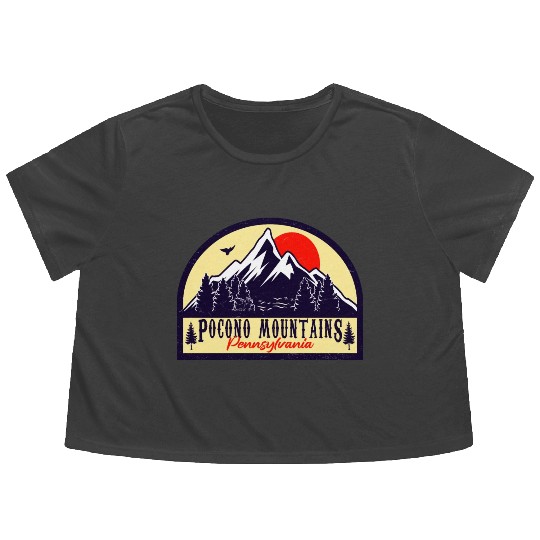Pocono Mountains Pennsylvania Flowy Cropped Tees