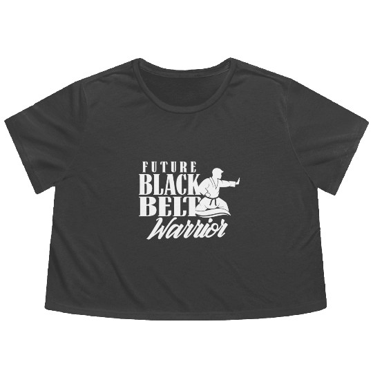 Future Black Belt Warrior MMA Belts Martial Arts Flowy Cropped Tees