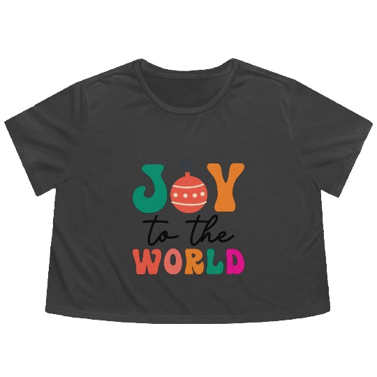 joy to the world Flowy Cropped Tees