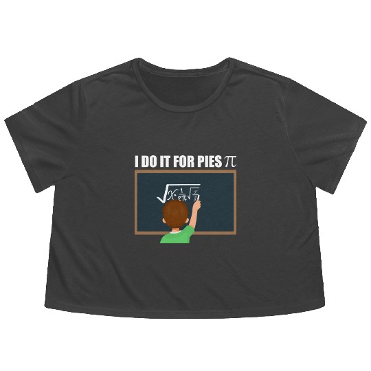 Math Calculus Pi Flowy Cropped Tees