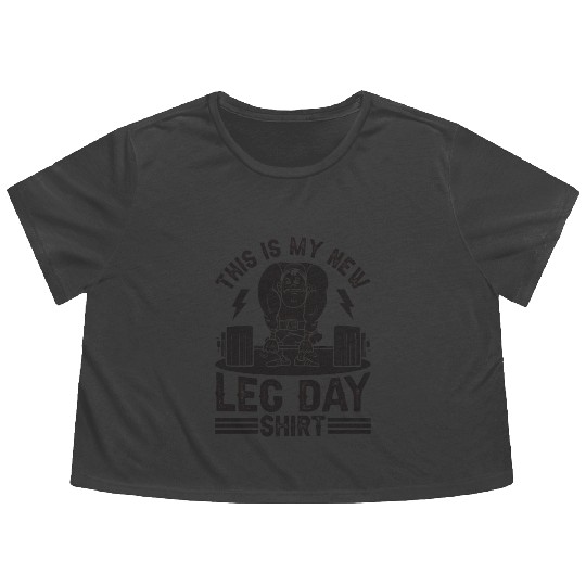 Gym Bodybuilding Leg Day Powerlifting Fitness Gym Flowy Cropped Tees