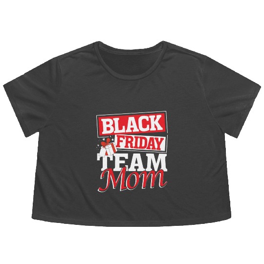 Black Friday Team Mom Flowy Cropped Tees