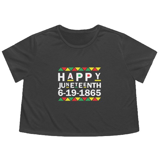 Juneteenth Black History Flowy Cropped Tees