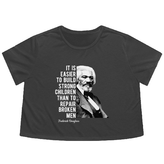 Frederick Douglass Quote For Black History Month Flowy Cropped Tees