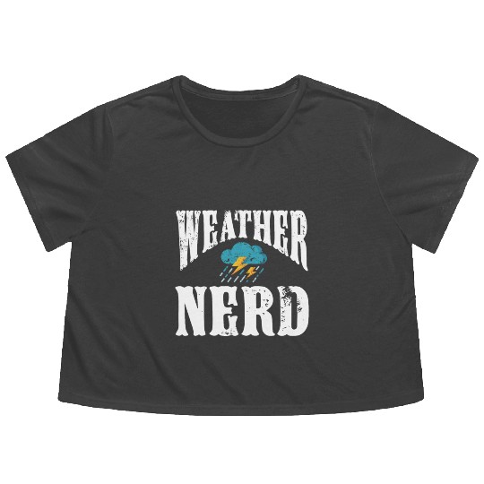 Nacho Average Meteorologist Mom Meteorology Storm Flowy Cropped Tees