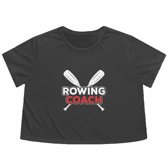 Rowing Coach Crew Rower Row Sports Flowy Cropped Tees